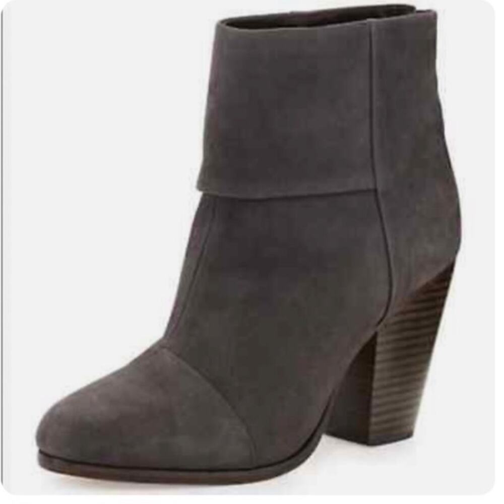 rag & bone Newbury Classic Charcoal Suede Bootie, EUC, Size 8, MSRP $545